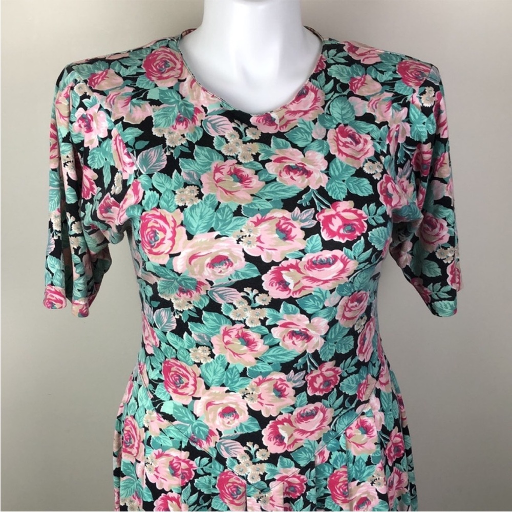 Maggie Lawrence Sport Collection Midi Dress Floral Pleated - Picture 8 of 10